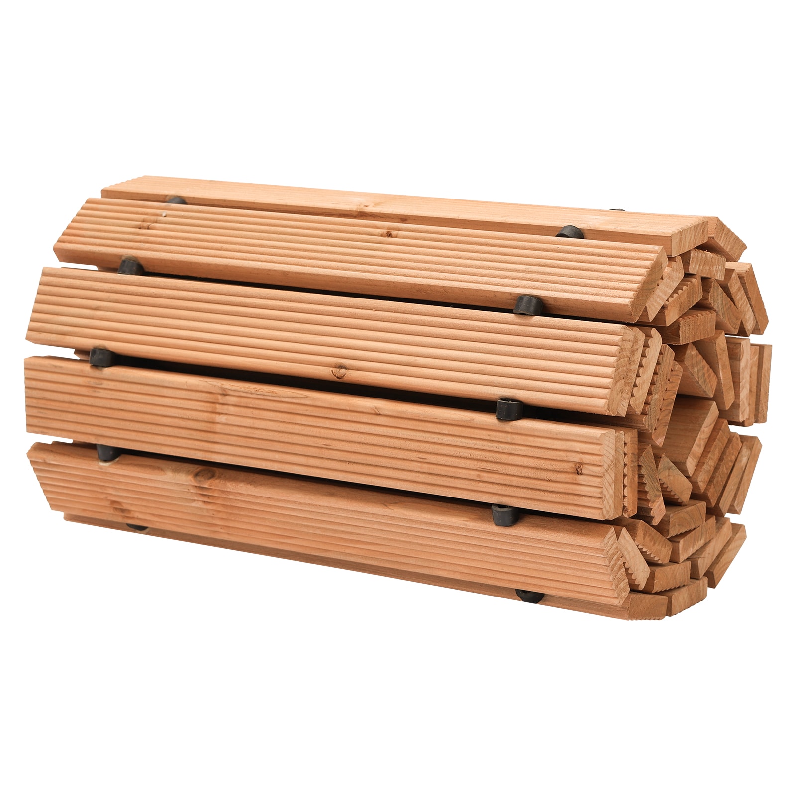 8 Ft L X 17 In W Straight Wooden Garden Pathway Roll Out Garden Walkway_voghion.com